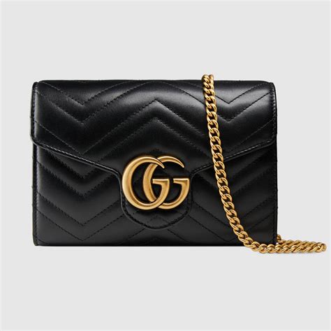 gucci gold chain belt bag|Gucci marmont mini chain bag.